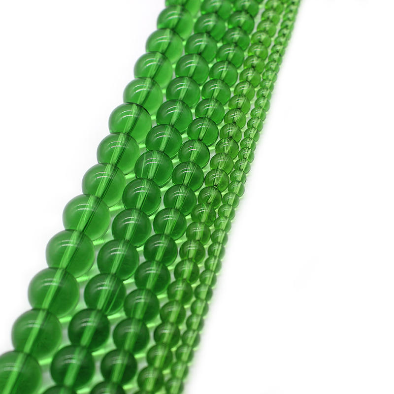 Embroidery Glass Beads - Đá Tự Nhiên Xanh Lá Trơn