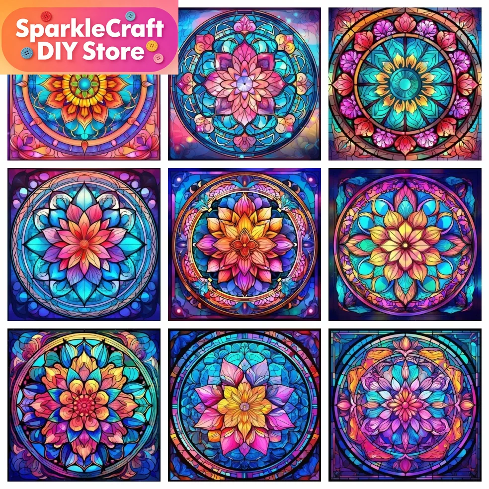 Embroidery Flower - Diamond Painting Mandala Flower Cross Stitch