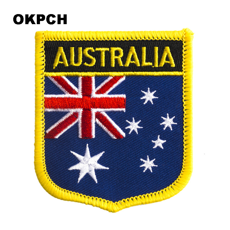 Embroidery Australia - Australia Flag Shield Shape Iron on