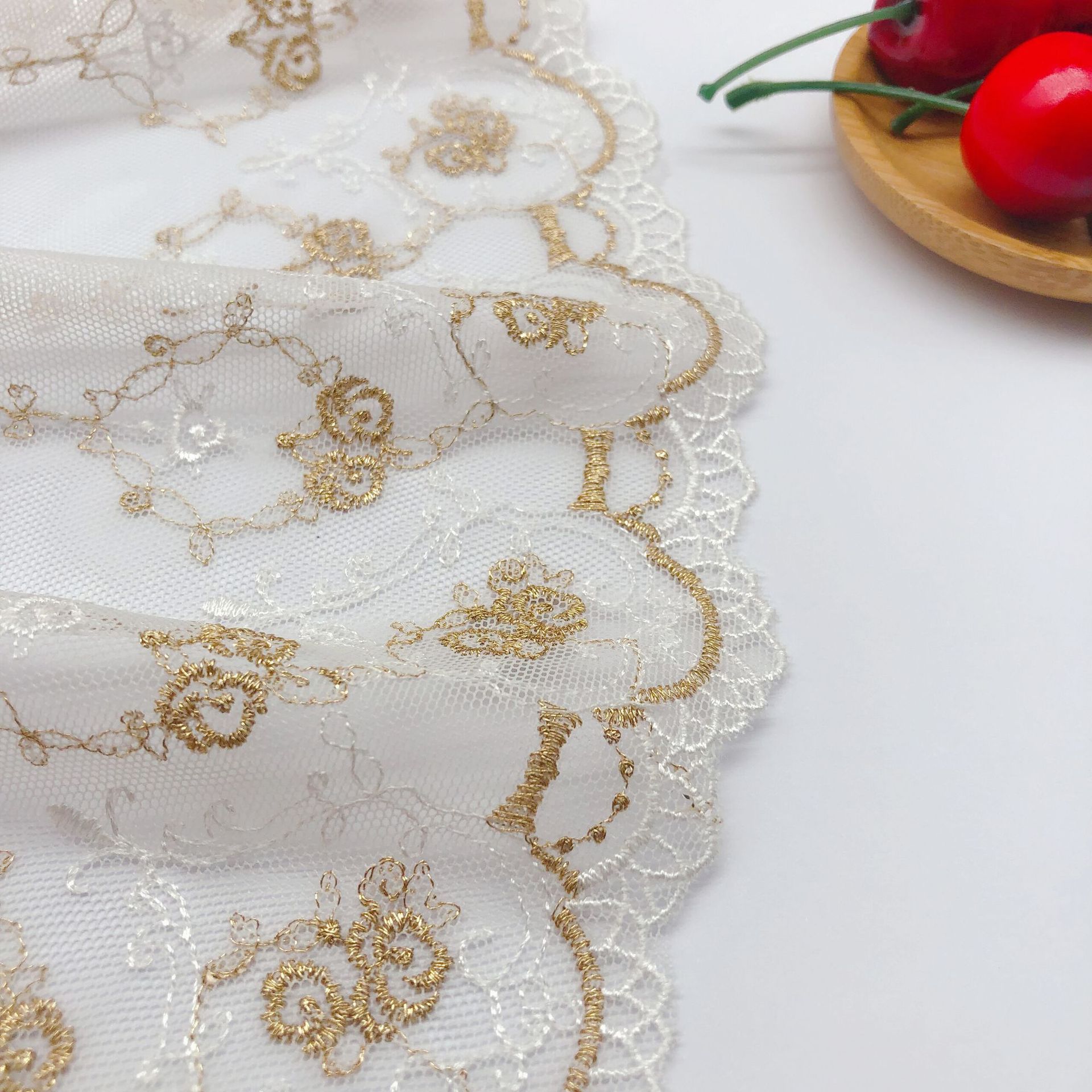 Embroidery Rose - 16.2CM Chiều Rộng Lưới Thêu Chỉ
