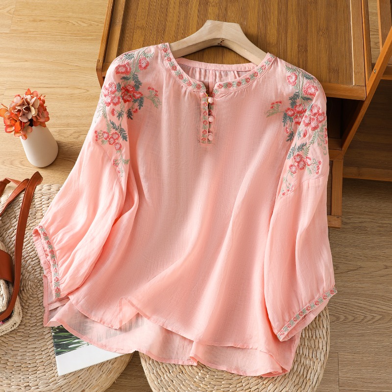 Embroidery Class - Chinese Style Women's Clothing Blouses Vintage