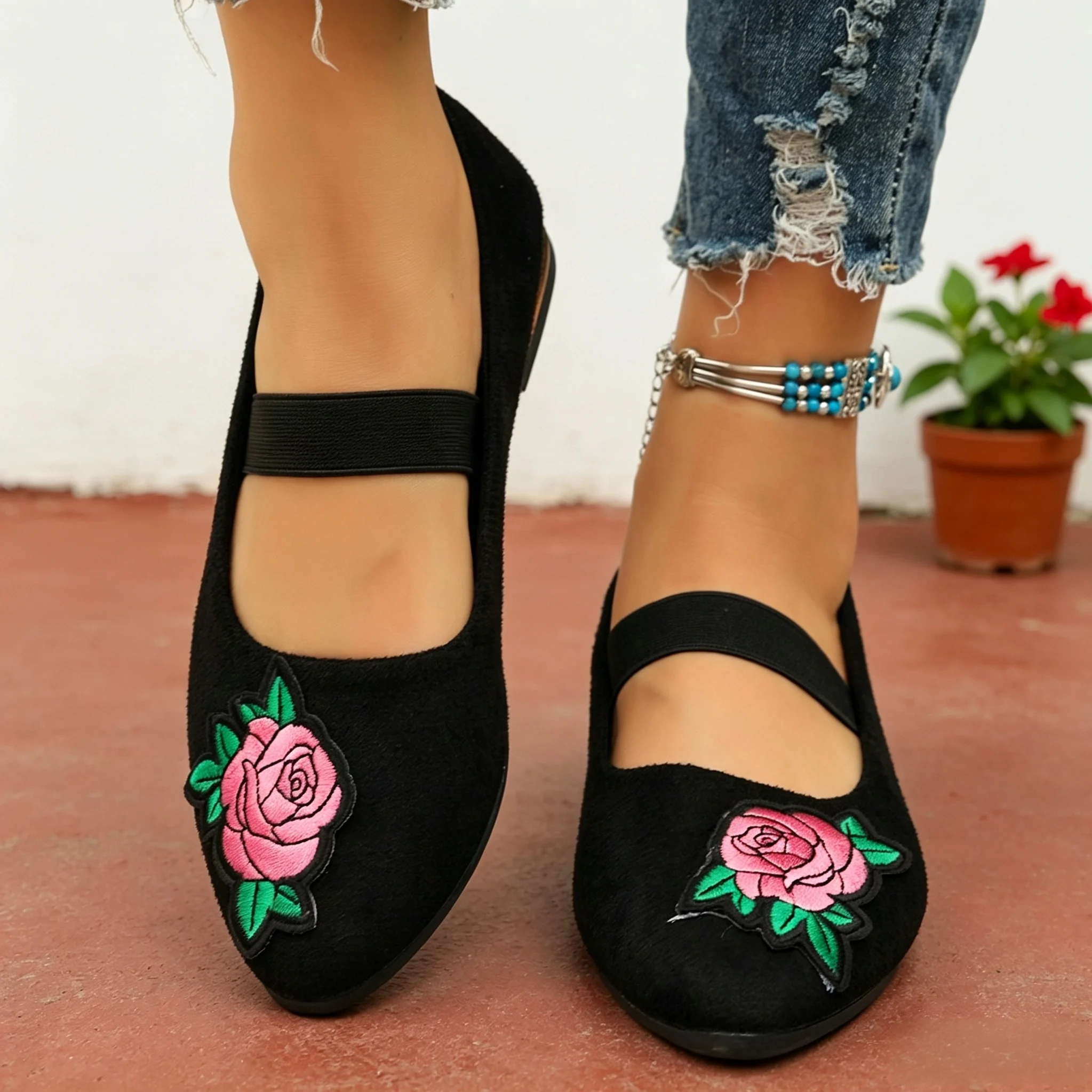 Embroidery Flower - Autumn Women's Vintage Boho Flower Embroidery