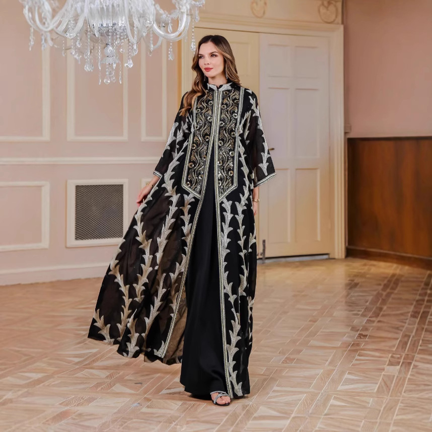 Embroidery Arabic - Eid Women Dress Muslim Abaya Dresses