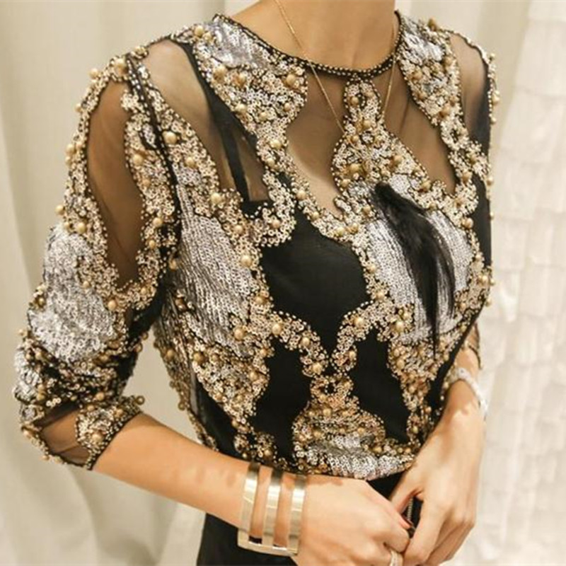 Embroidery Glass Beads - Sidaimi Luxury Women Crystal Sequins Embroidery
