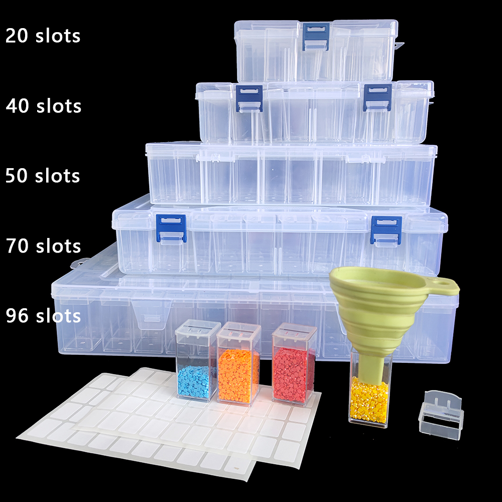 Embroidery Art - Square Plastic Diamond Painting Storage Box