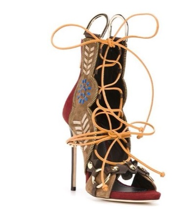 Thin High Heel Peep Toe Design - đánh giá và giá Embroidery Lace