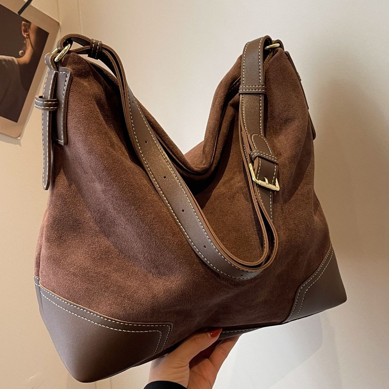 Suede Trendy Versatile Tote Ba - đánh giá và giá Embroidery Class