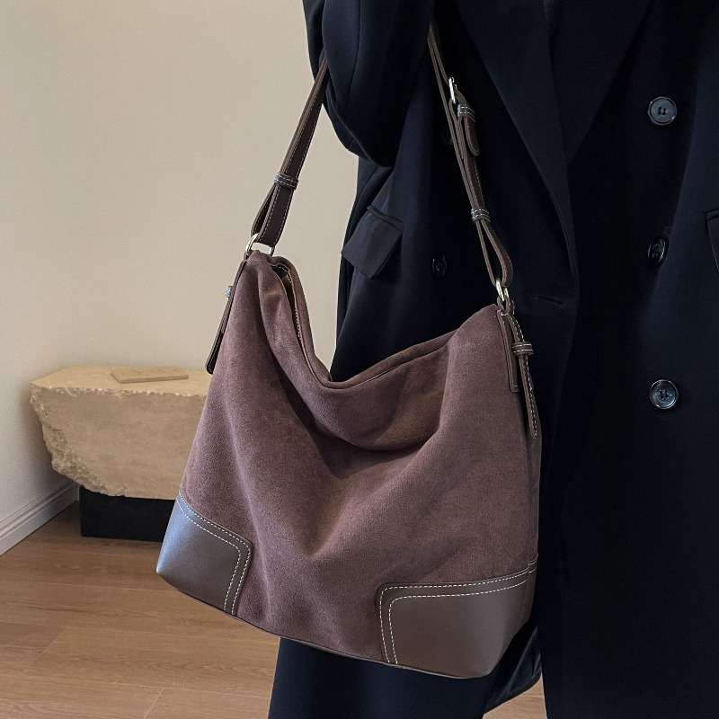 Suede Trendy Versatile Tote Ba - đánh giá và giá Embroidery Class