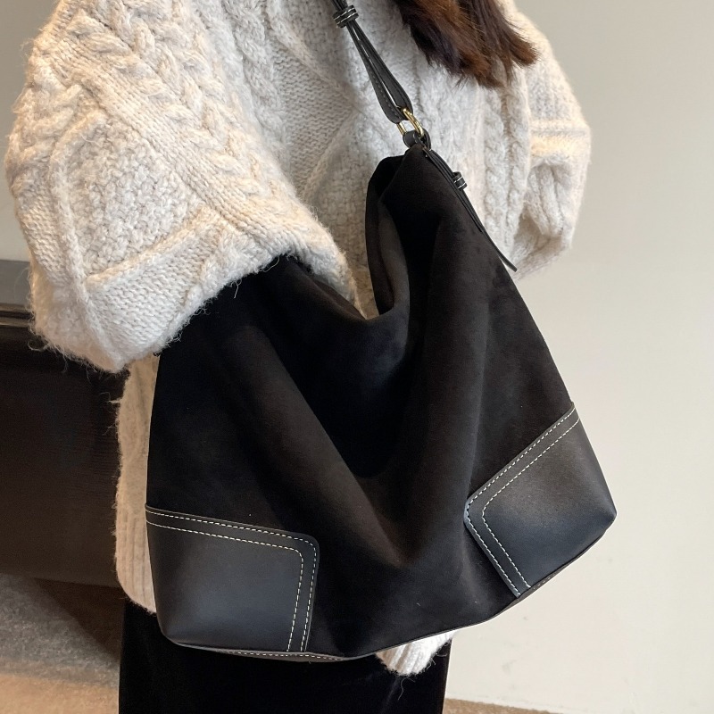 Suede Trendy Versatile Tote Ba - đánh giá và giá Embroidery Class