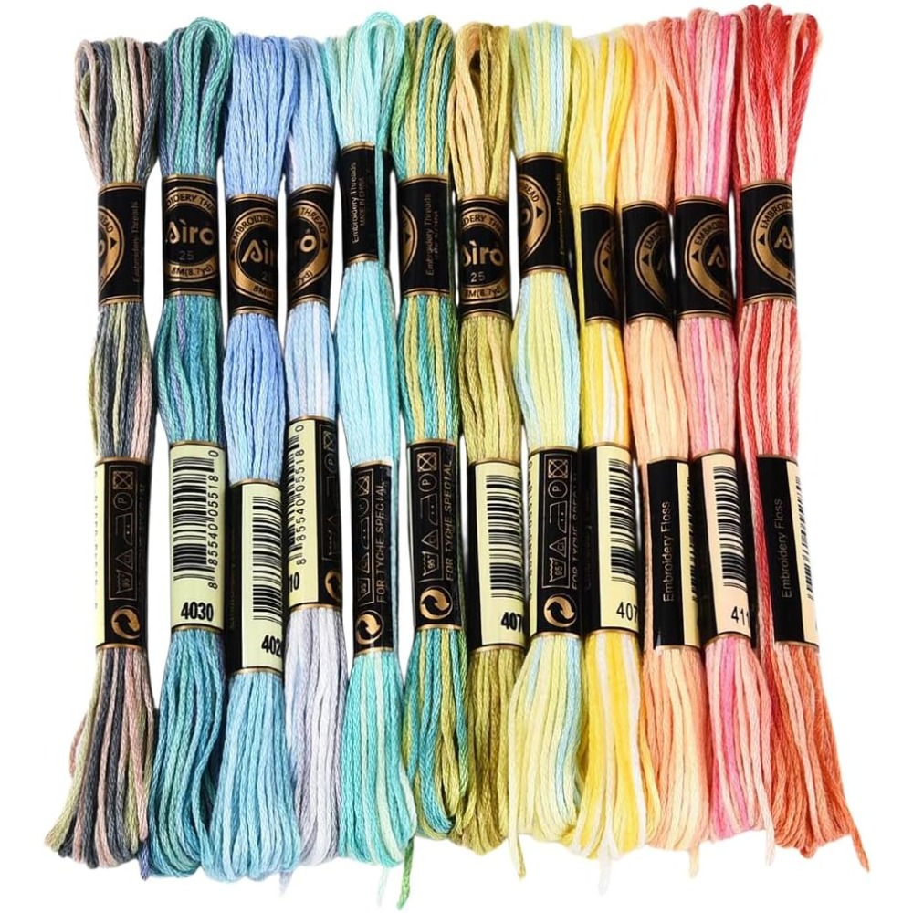 12 Skeins 105 Yards 6 Ply Vari - đánh giá và giá Embroidery Bracelet