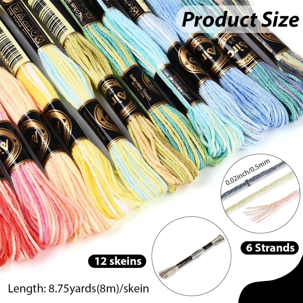 12 Skeins 105 Yards 6 Ply Vari - đánh giá và giá Embroidery Bracelet