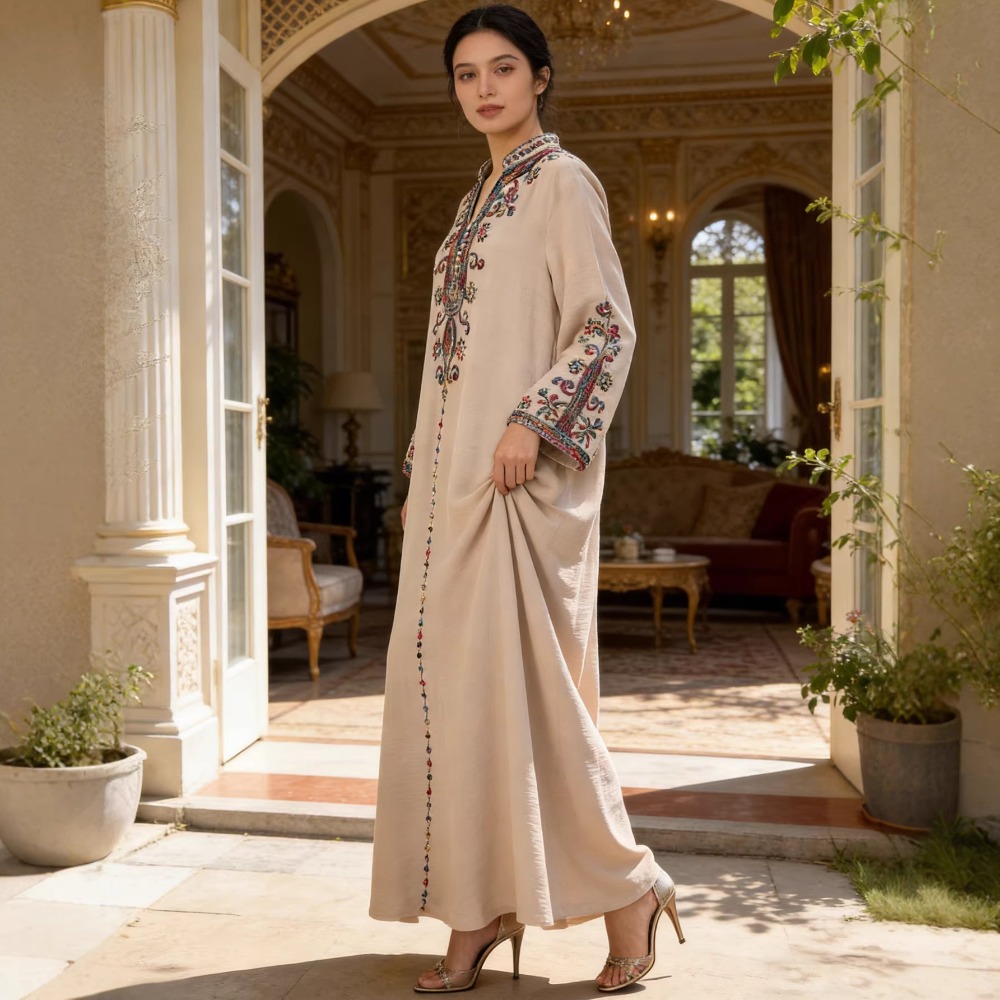 Muslim Abaya for Women Party D - đánh giá và giá Embroidery Arabic