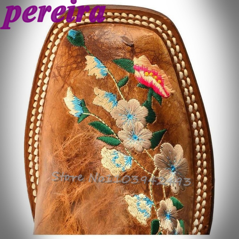 Embroidered Flower Boots Rose  - đánh giá và giá Embroidery Flower