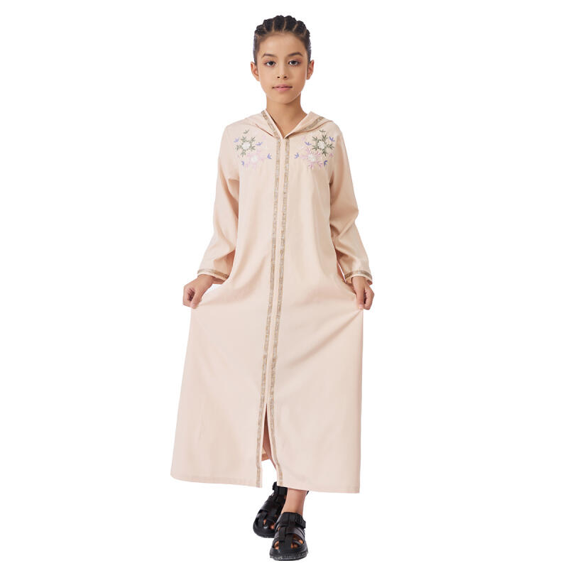 Girls Hooded Abaya Floral Embr - đánh giá và giá Embroidery Arabic