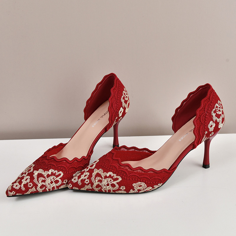 Luxury Red White Lace Embroide - đánh giá và giá Embroidery Lace