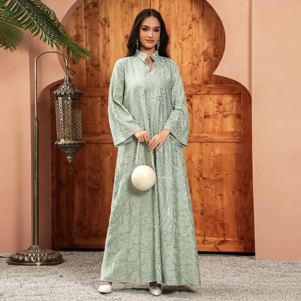 Elegant Dubai Women Dress Abay - đánh giá và giá Embroidery Arabic