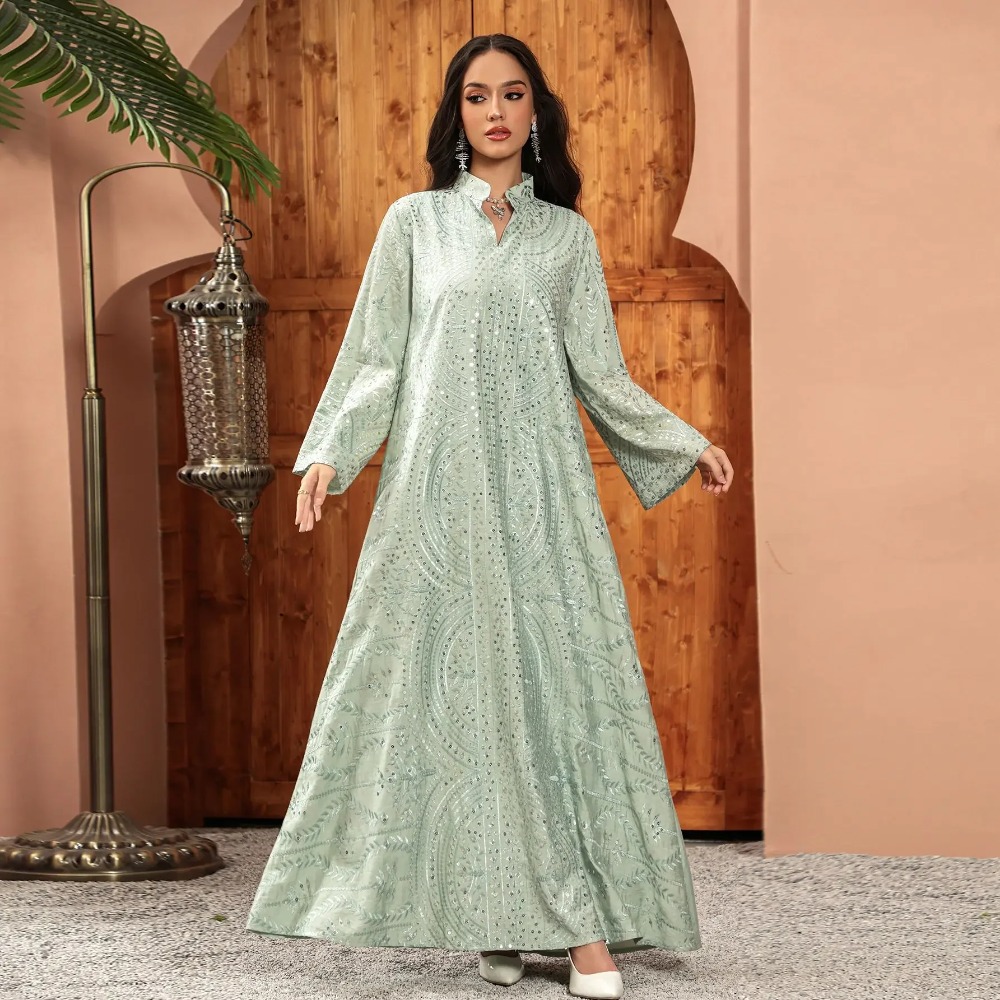 Elegant Dubai Women Dress Abay - đánh giá và giá Embroidery Arabic