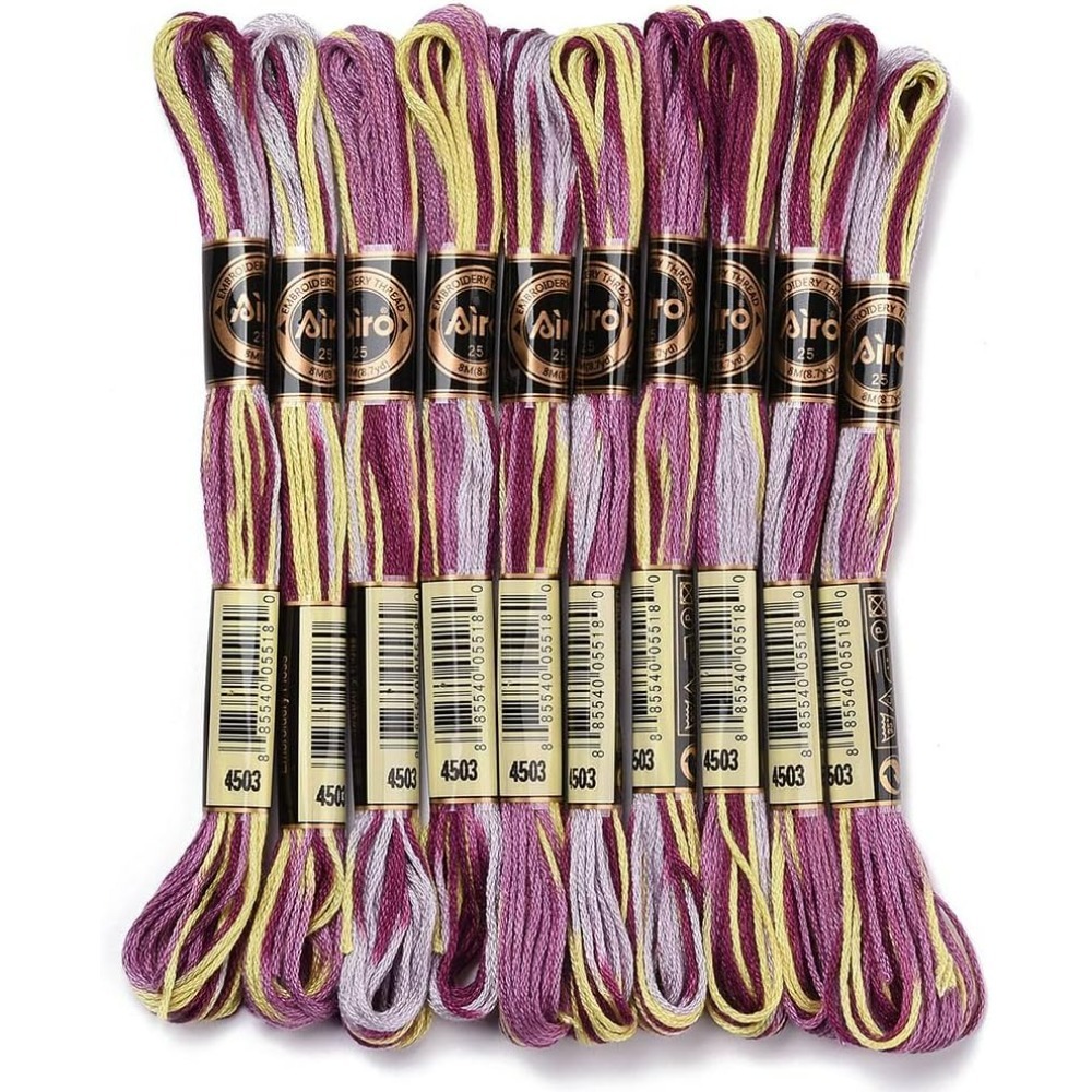 6 Strands Purple Variegated Em - đánh giá và giá Embroidery Bracelet