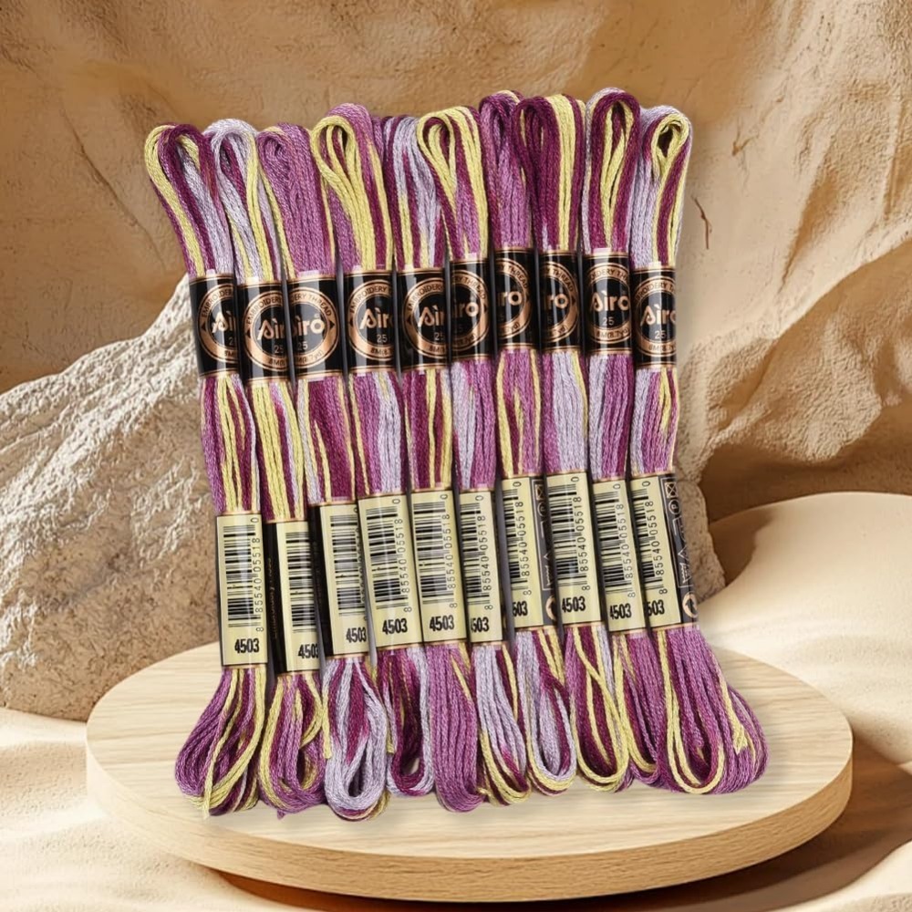 6 Strands Purple Variegated Em - đánh giá và giá Embroidery Bracelet