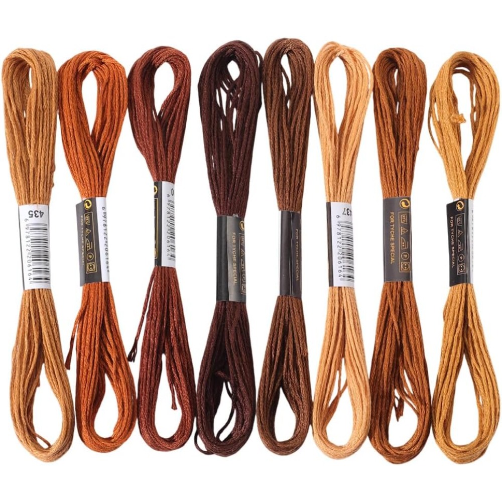 8 Skeins 6 Strands Brown Embro - đánh giá và giá Embroidery Bracelet