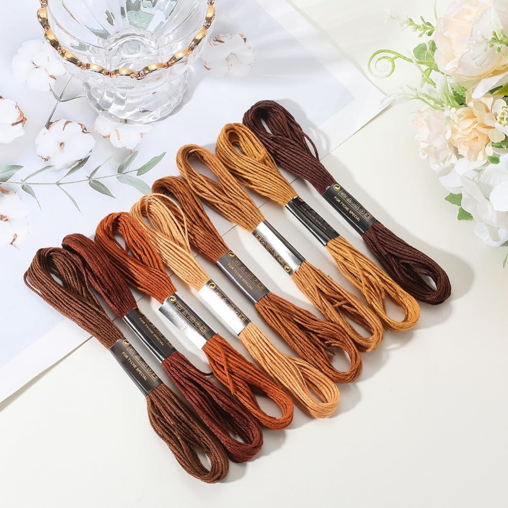 8 Skeins 6 Strands Brown Embro - đánh giá và giá Embroidery Bracelet