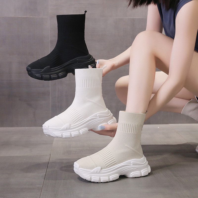 Sock boots women's summer new  - đánh giá và giá Embroidery Lace