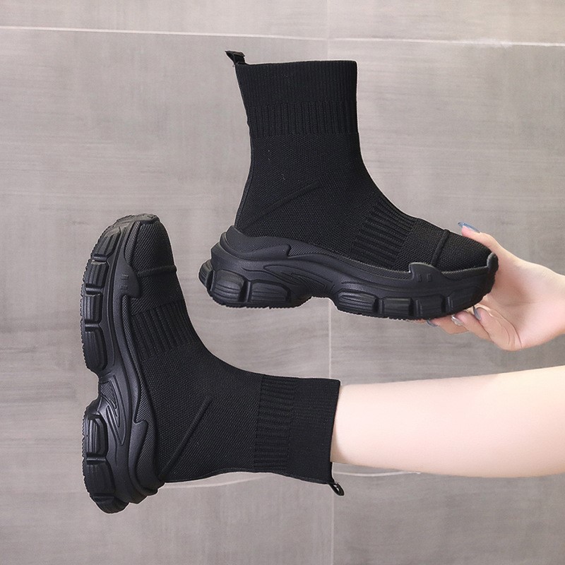 Sock boots women's summer new  - đánh giá và giá Embroidery Lace