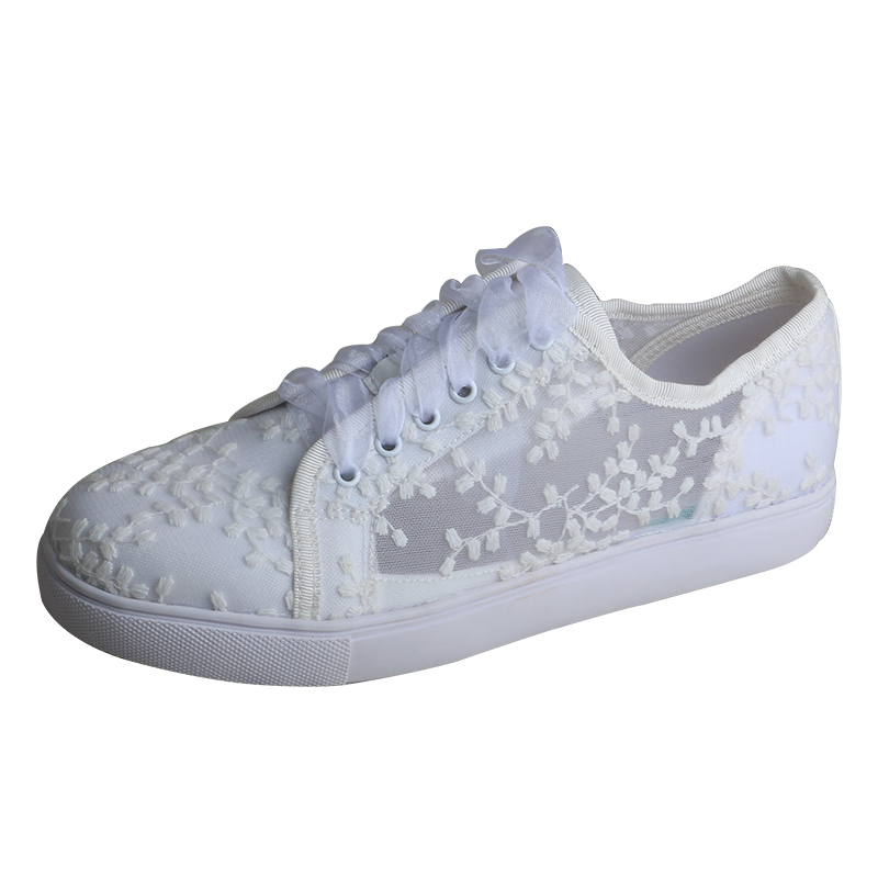 Wedopus White Sneakers for Wom - đánh giá và giá Embroidery Lace