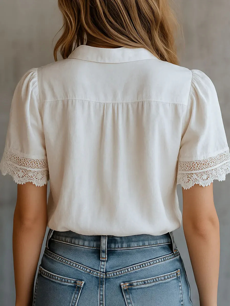 Elegant Women's Shirts Casual  - đánh giá và giá Embroidery Class