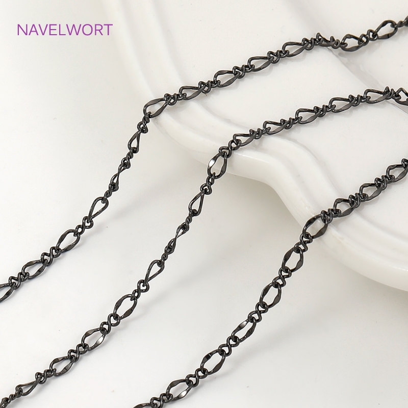 Black Color Oval Thin Chains F - đánh giá và giá Embroidery Art