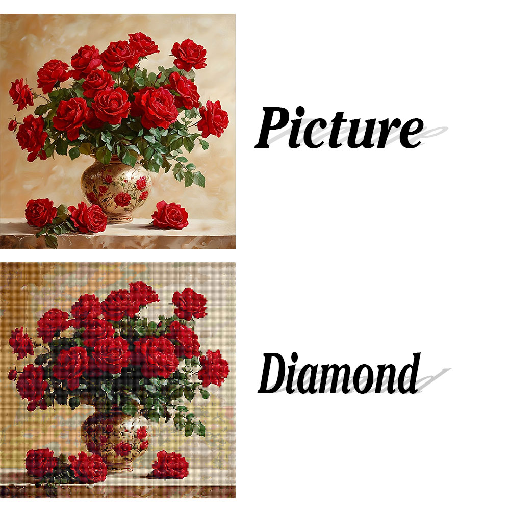 Rose Diamond Painting Full Squ - đánh giá và giá Embroidery Rose