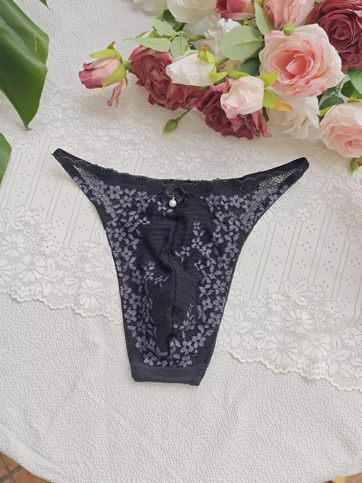 Black Lace Man's T-brief Embro - đánh giá và giá Embroidery Lace
