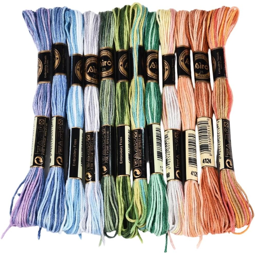 12 Skeins 105 Yards Cross Stit - đánh giá và giá Embroidery Bracelet