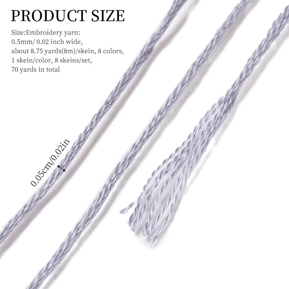 8 Skeins 70 Yards Grey Friends - đánh giá và giá Embroidery Bracelet