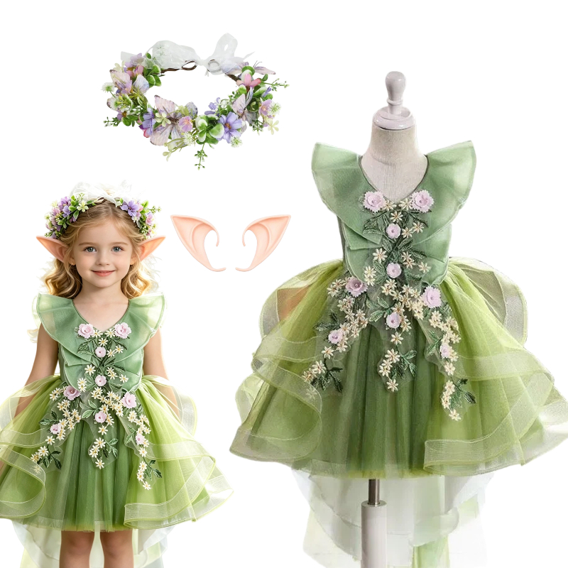 Forest Elf Cosplay Princess Co - đánh giá và giá Embroidery Flower