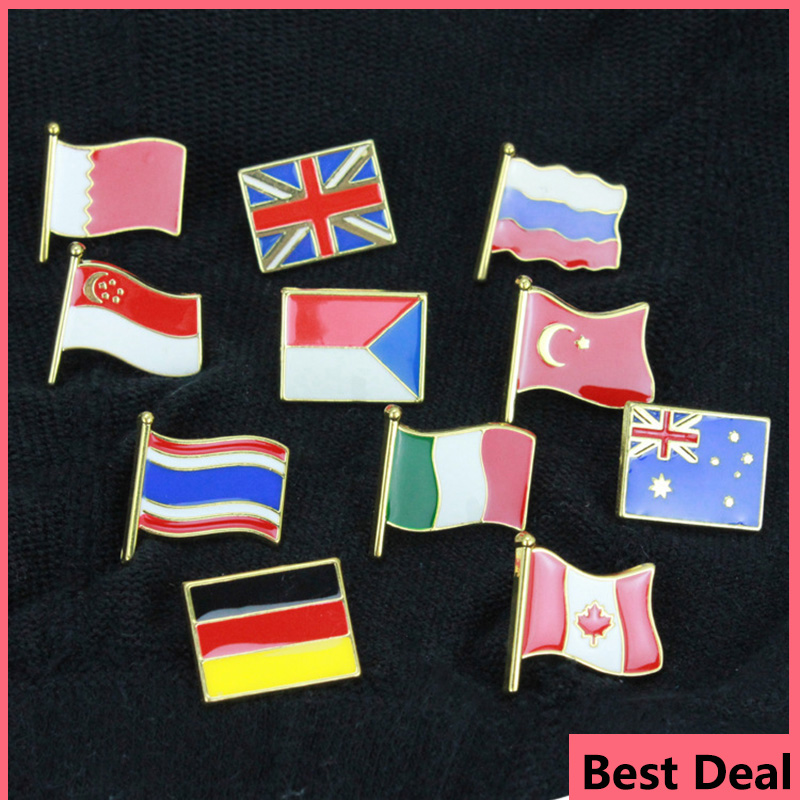 2024 New National Flags PIN En - đánh giá và giá Embroidery Australia
