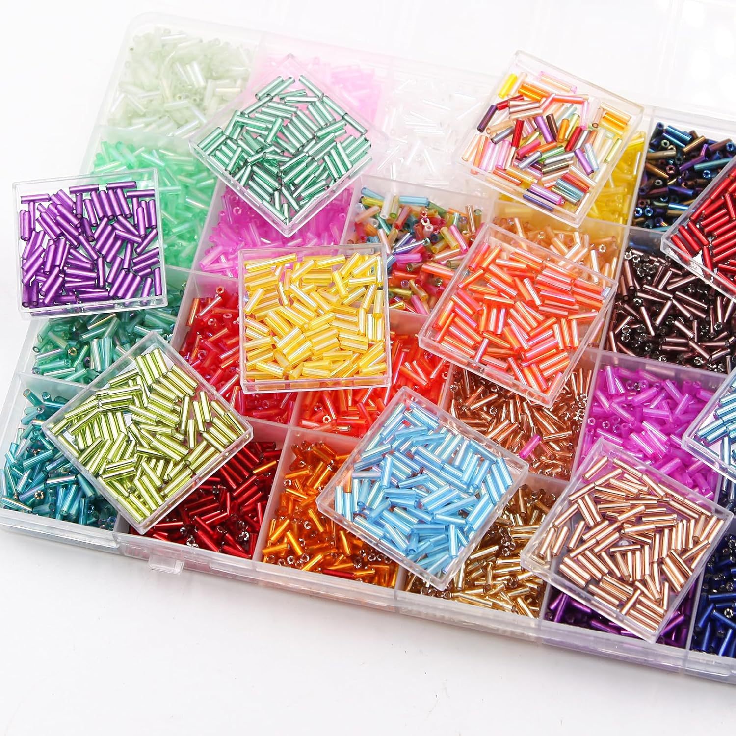 About 6720Pcs/Box 7mm 28 Color - đánh giá và giá Embroidery Glass Beads