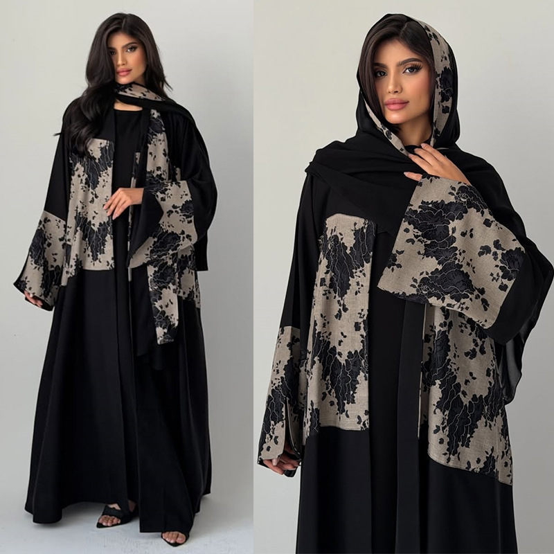 Women Eid Abaya Hijab 2 Piece  - đánh giá và giá Embroidery Arabic